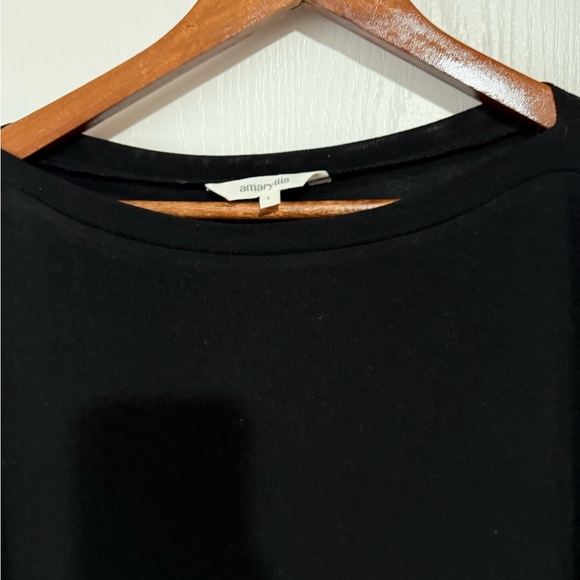 Amaryllis Black Floral Sheer Sleeve Top - Picture 3 of 6